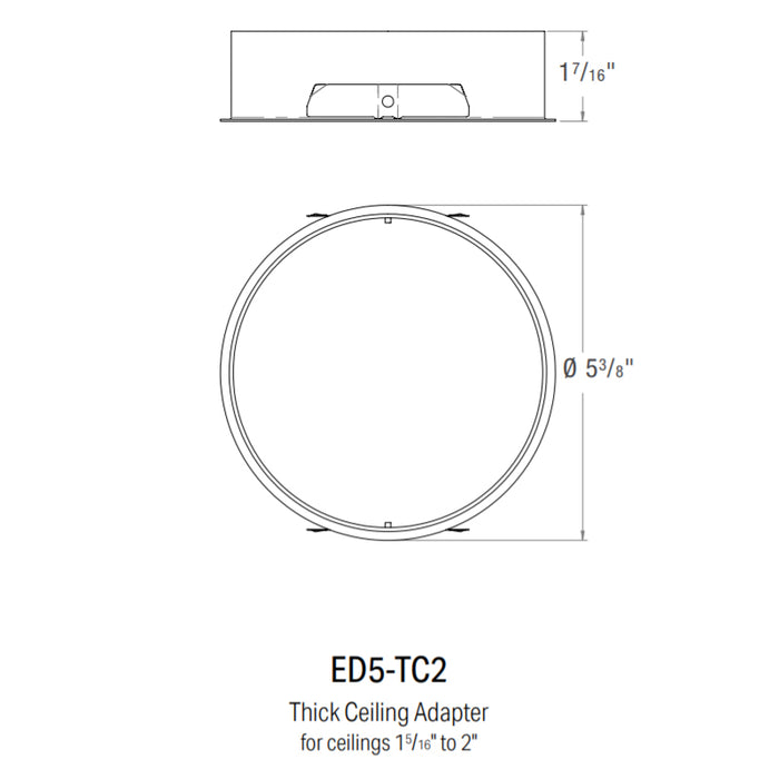 CSL ED5-TC2 Thick Ceiling Adapter for 5" Eco-Downlight