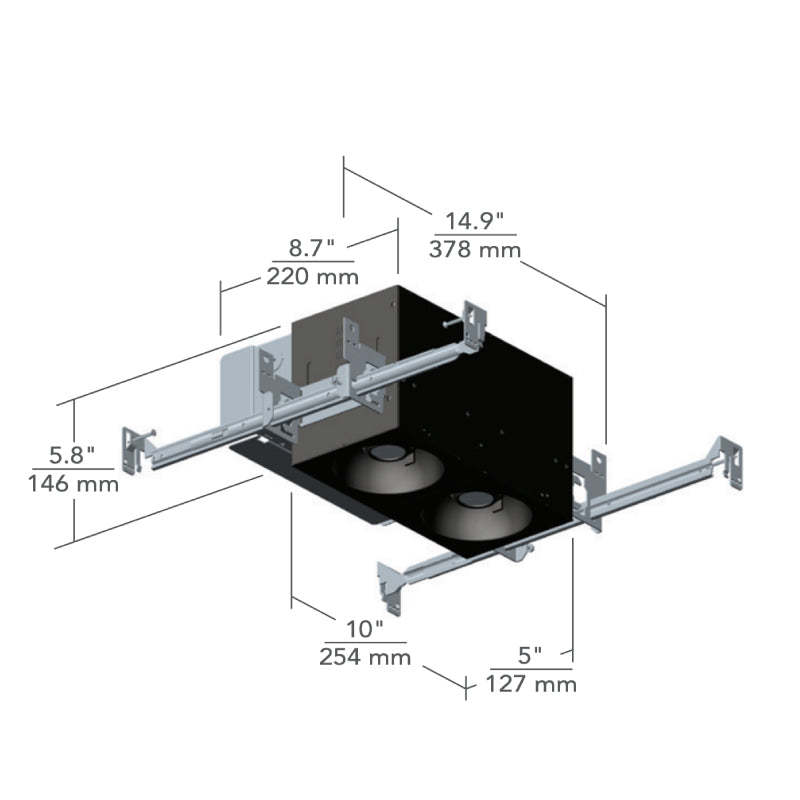Element EMTH 1x2 24W LED Multiples Trimmed Housing