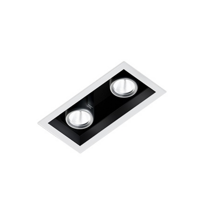 Elite FC2-LED-3000L 2 Head Flanged Recessed Multiple Combo LED Downlight, 3000 Lumens, MVOLT