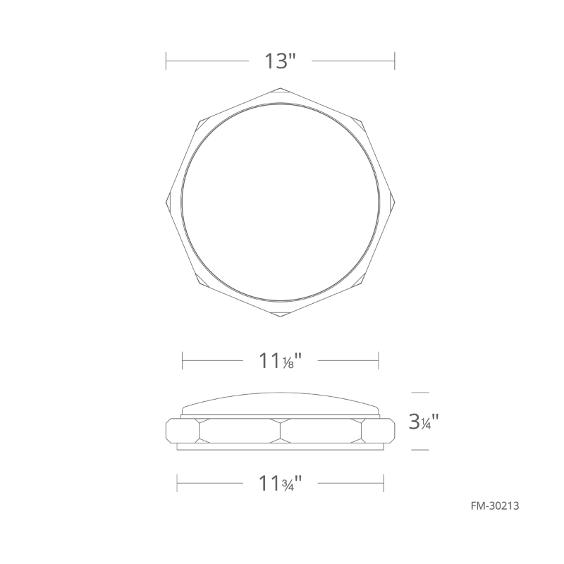 Modern Forms FM-30213 Grommet 1-lt 13" LED Flush Mount, 3000K