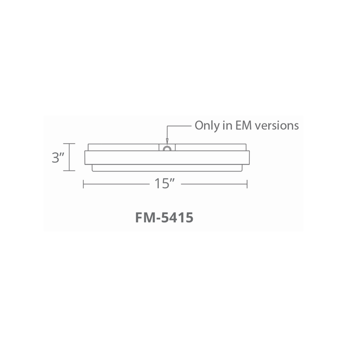 Modern Forms FM-5415 Zenith 1-lt 15" LED Flush Mount
