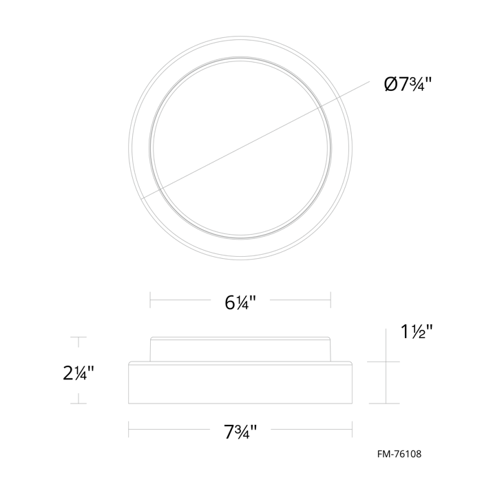 Modern Forms FM-76108 Kind 1-lt 8" LED Flush Mount