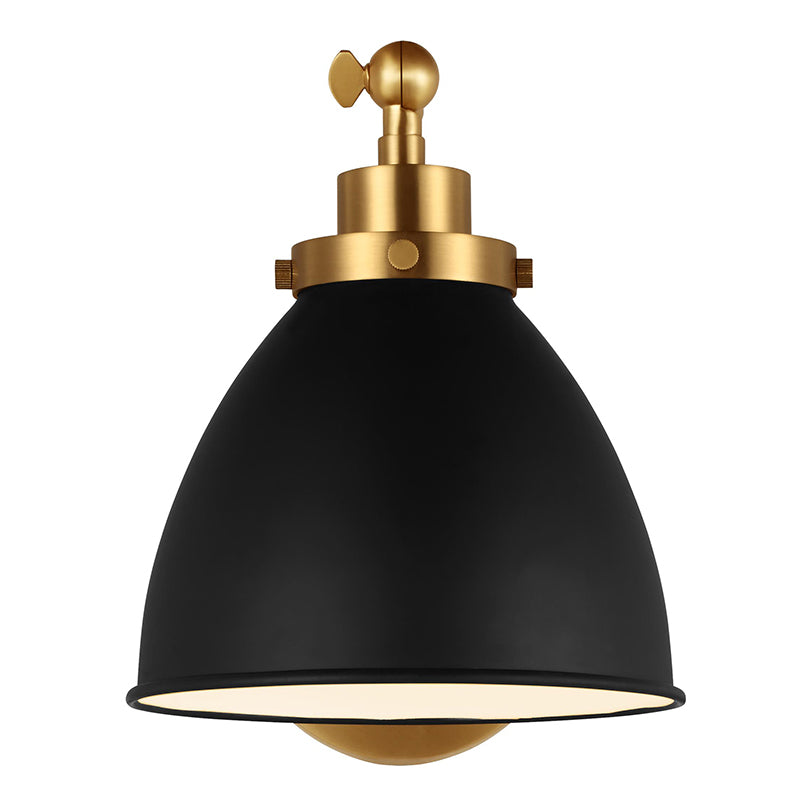 Visual Comfort CW1131 Wellfleet 1-lt 9" Tall Single Arm Dome Task Sconce