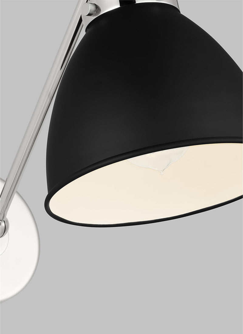 Visual Comfort CW1131 Wellfleet 1-lt 9" Tall Single Arm Dome Task Sconce