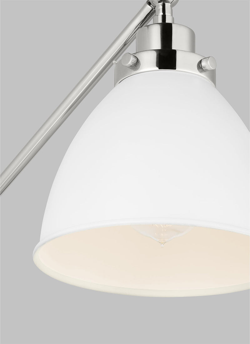 Visual Comfort CW1131 Wellfleet 1-lt 9" Tall Single Arm Dome Task Sconce