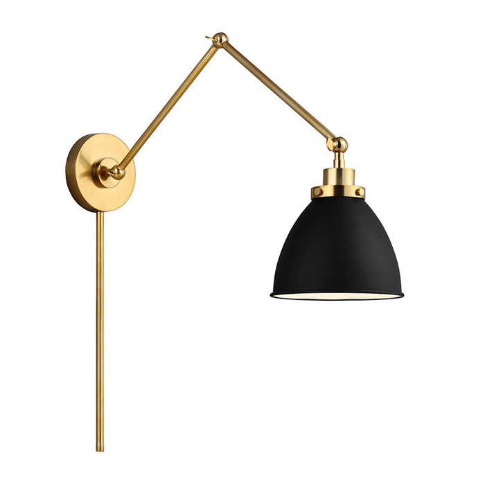 Visual Comfort CW1161 Wellfleet 1-lt 15" Tall Double Arm Dome Task Sconce