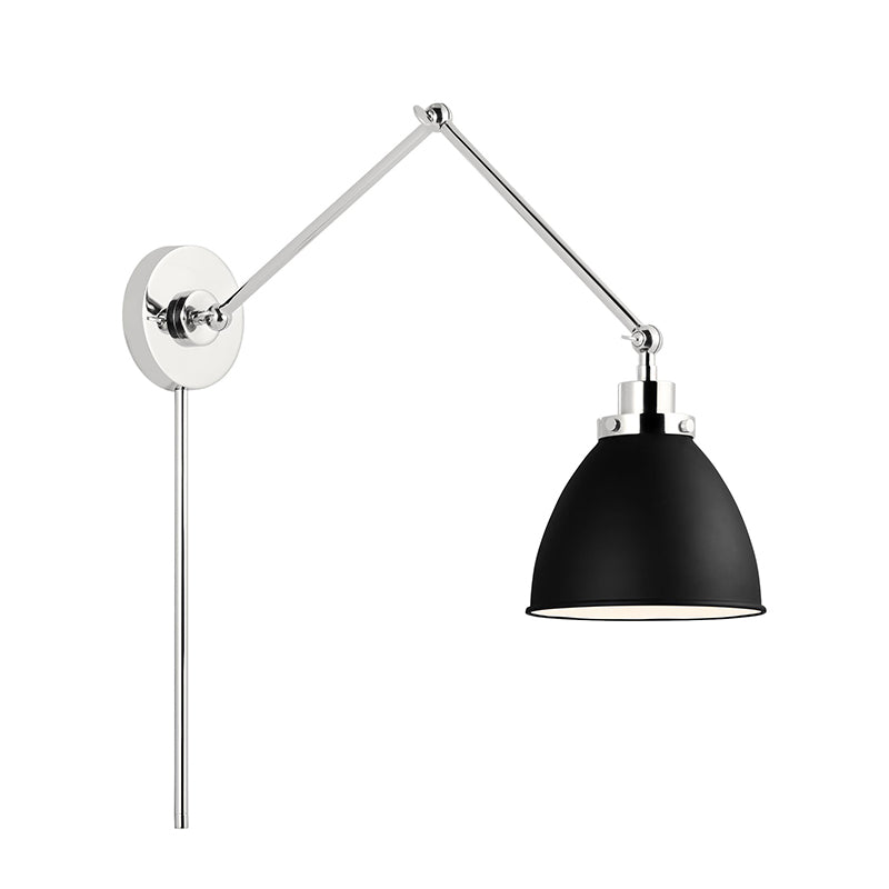 Visual Comfort CW1161 Wellfleet 1-lt 15" Tall Double Arm Dome Task Sconce