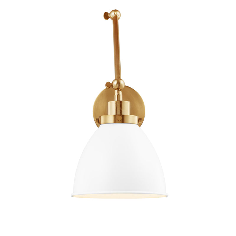 Visual Comfort CW1161 Wellfleet 1-lt 15" Tall Double Arm Dome Task Sconce