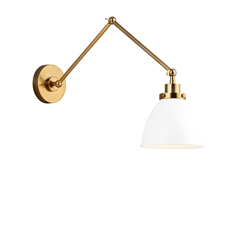 Visual Comfort CW1161 Wellfleet 1-lt 15" Tall Double Arm Dome Task Sconce