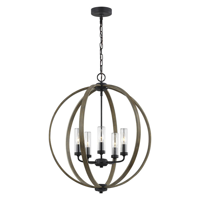 Feiss OLF3294 Allier 5-lt 24" Wide Outdoor Chandelier - LBC Lighting