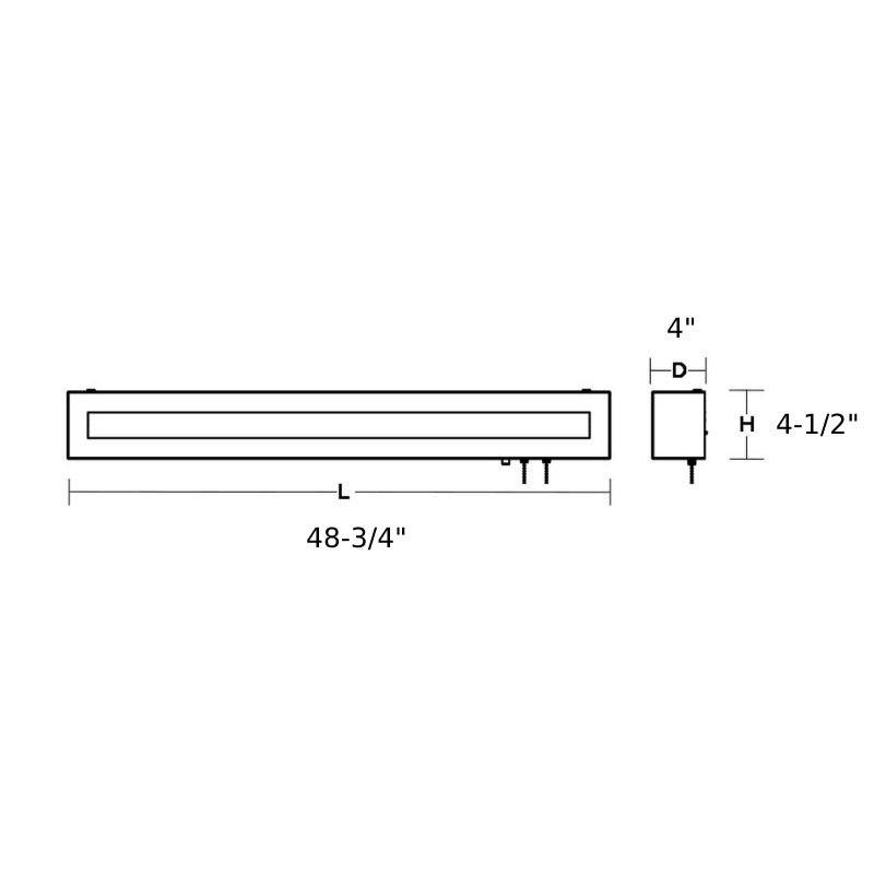 AFX HAYB49 Hayes 49" LED Overbed Wall Light