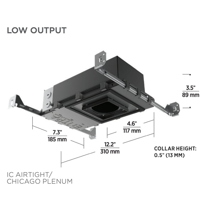 Entra EN3S 3" LED Adjustable Downlight Housing, Low Output