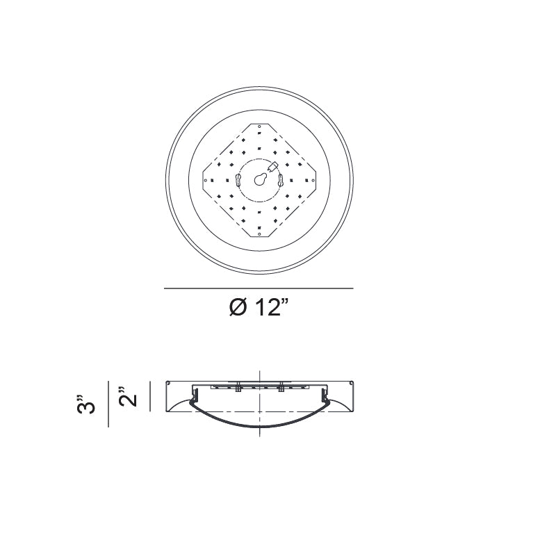 Matteo M10001 Essene 1-lt 12" LED Flush Mount