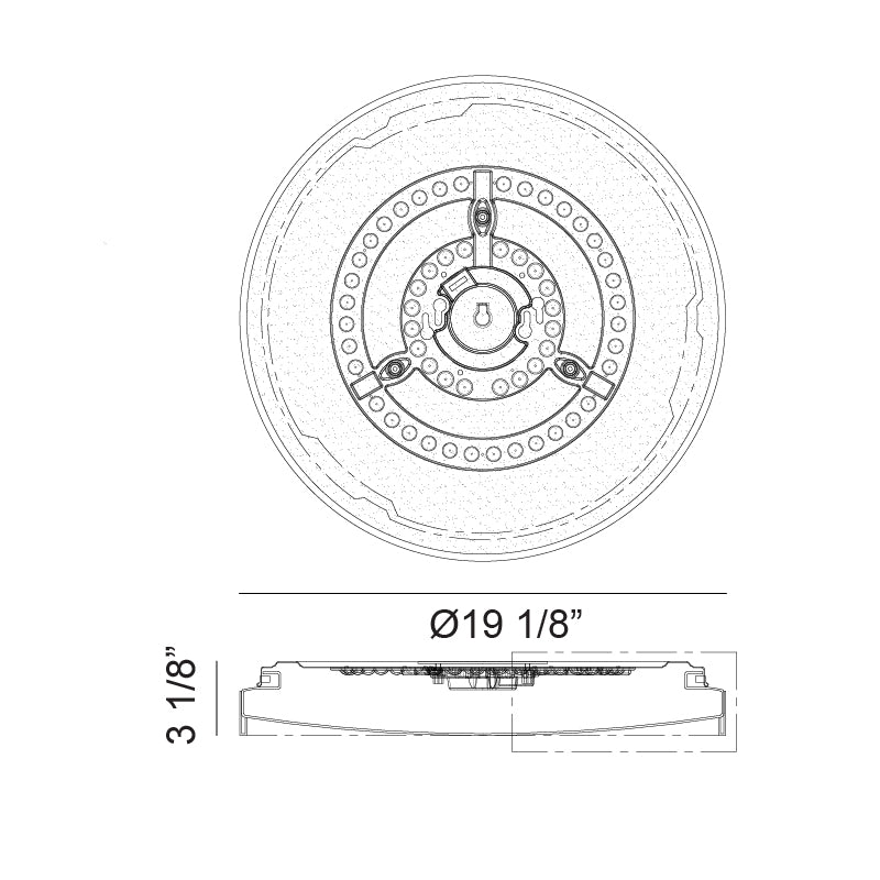 Matteo M10802 Alexandre 1-lt 15" LED Flush Mount