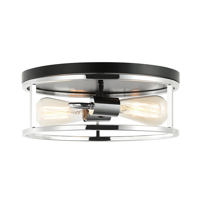 Matteo M15502 Clarke 2-lt 13" Round Flush Mount