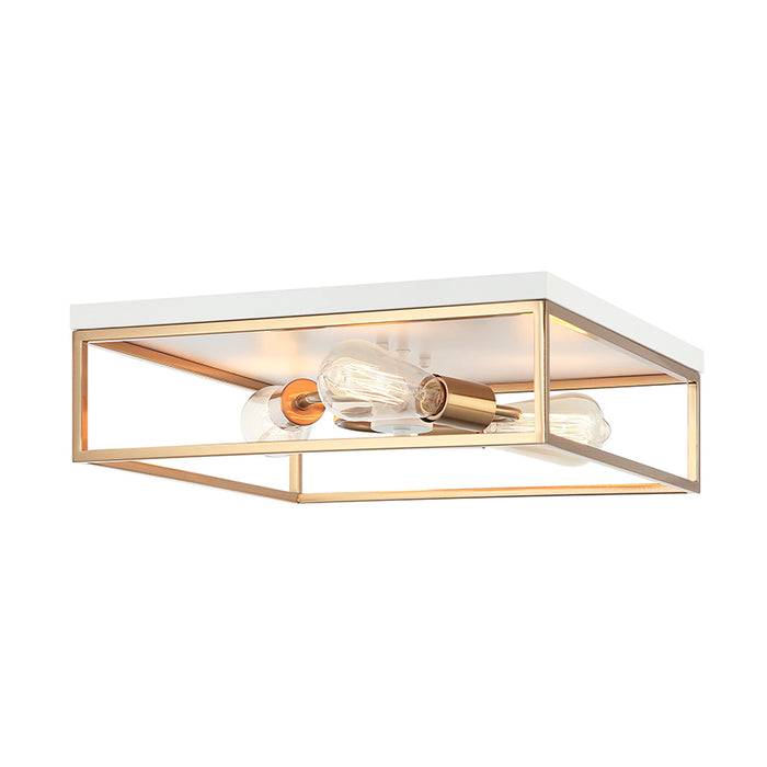 Matteo M15543 Clarke 3-lt 16" Square Flush Mount