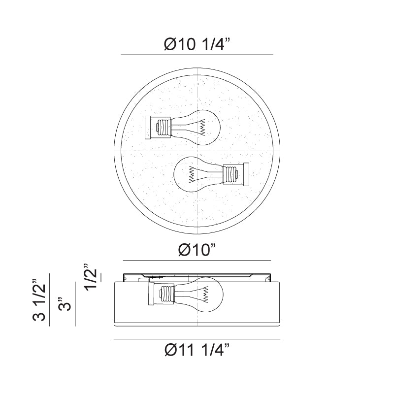 Matteo M15802 Echo 2-lt 11" LED Flush Mount