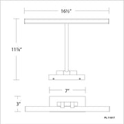 dweLED PL-11017 Reed 17" LED Picture Light