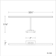 dweLED PL-11033 Reed 33" LED Picture Light