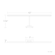 dweLED PL-11042 Reed 1-lt 42" LED Picture Light