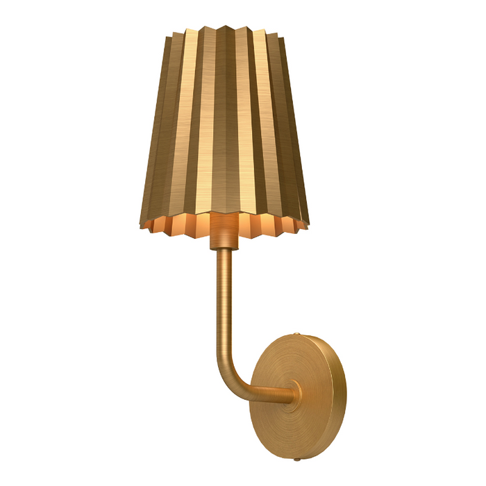 Alora Mood WV528007 Plisse 1-lt 17" Tall Wall Sconce