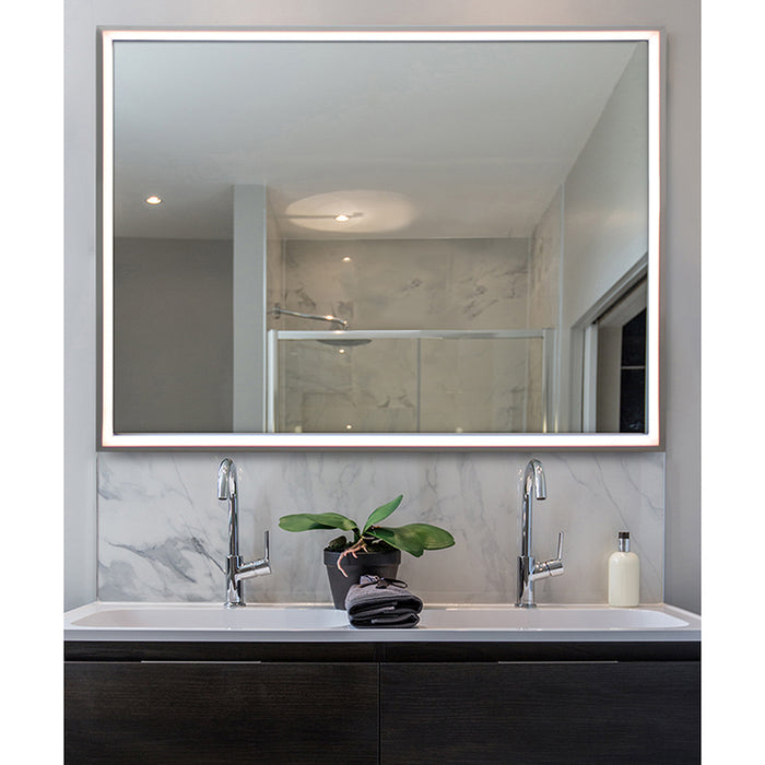 Electric Mirror RADP-5834-03A Radiance 59" x 35" LED Illuminated Lighted Mirror, Silver Frame