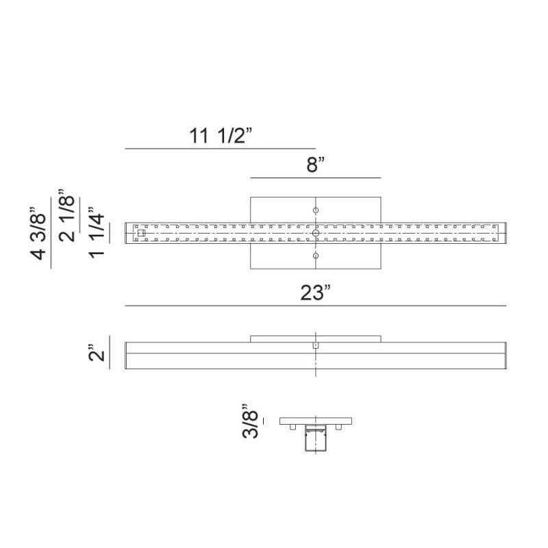 Matteo S07423 Madoire 1-lt 23" LED Vanity Light