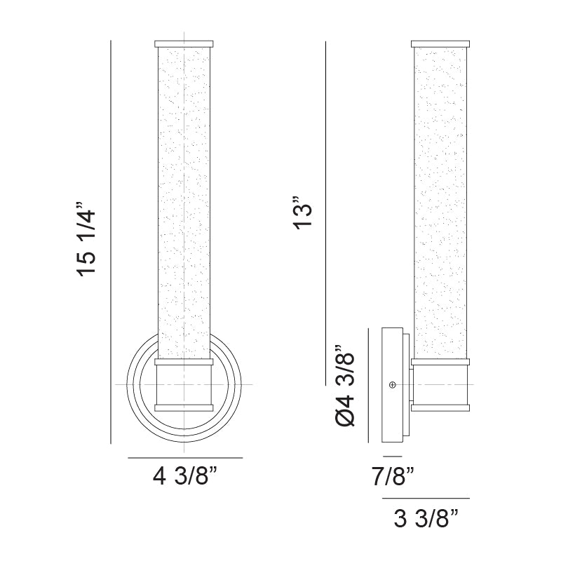 Matteo S09215 Steveston 1-lt 15" Tall LED Wall Sconce