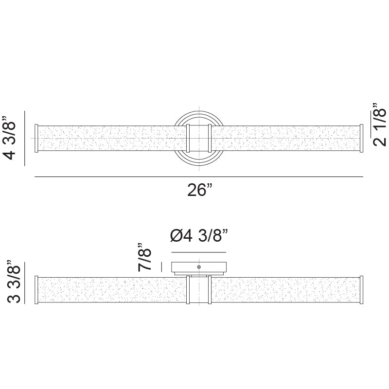 Matteo S09226 Steveston 2-lt 26" LED Wall Sconce