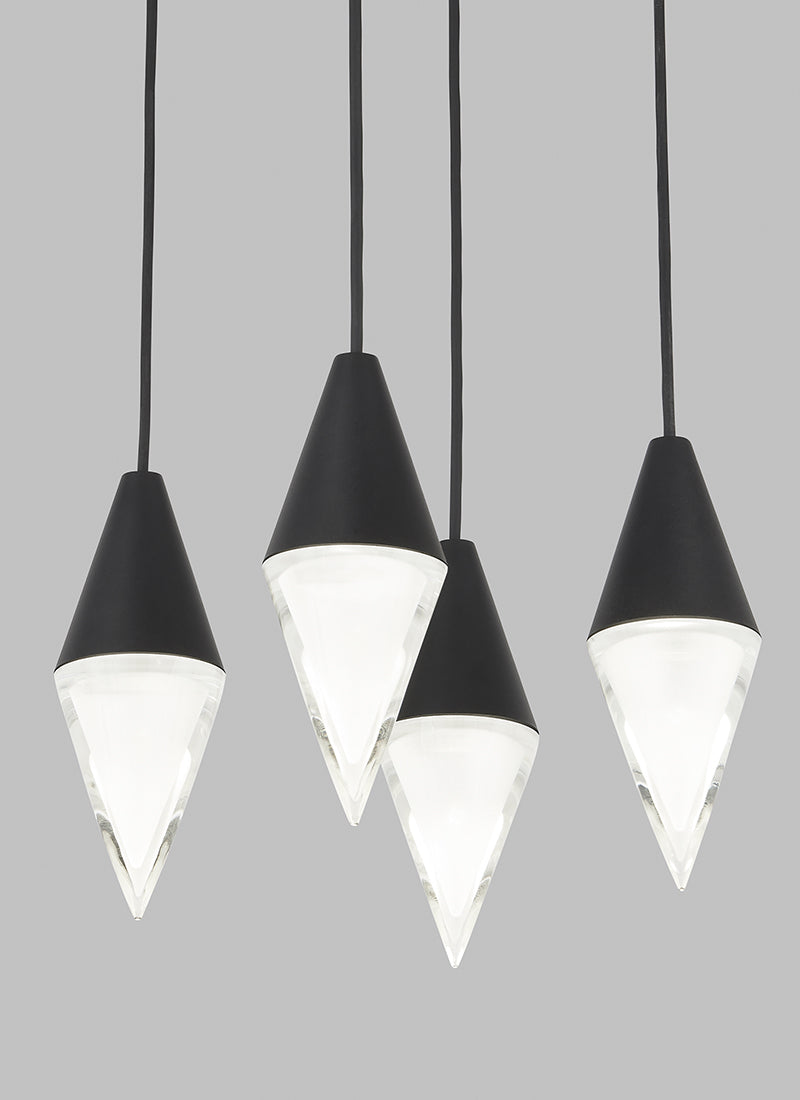 Visual Comfort 700TRSPTRT4 Turret 4-lt 10" LED Chandelier