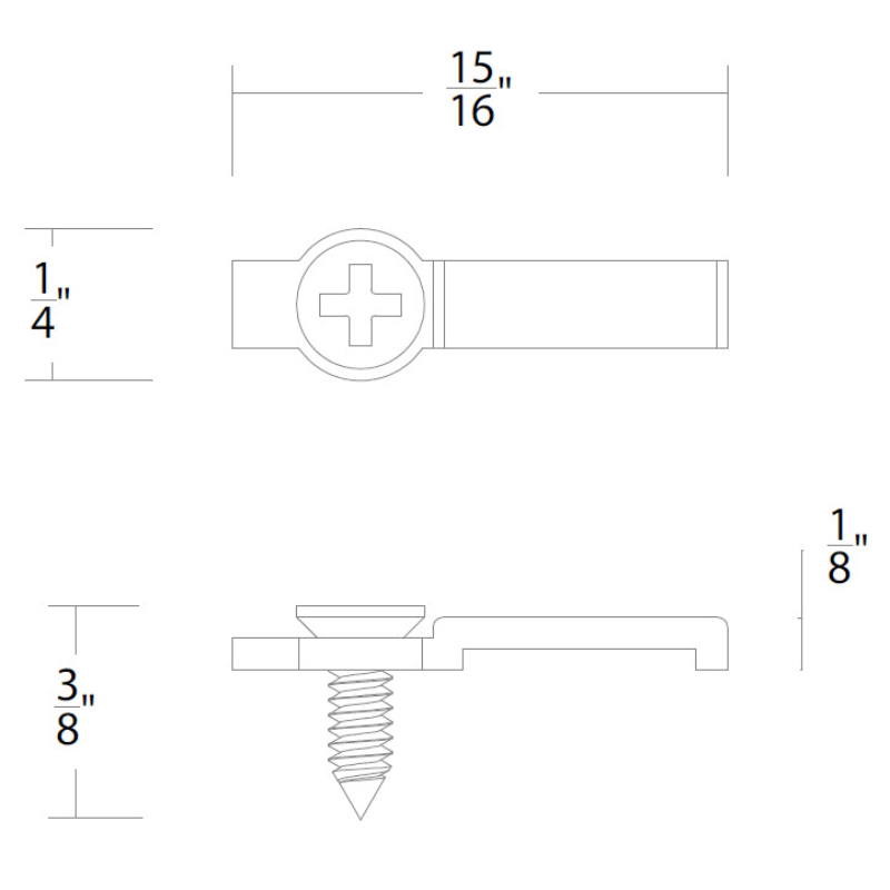 WAC T24-CT-CL1 Plastic Mounting Clip 10mm