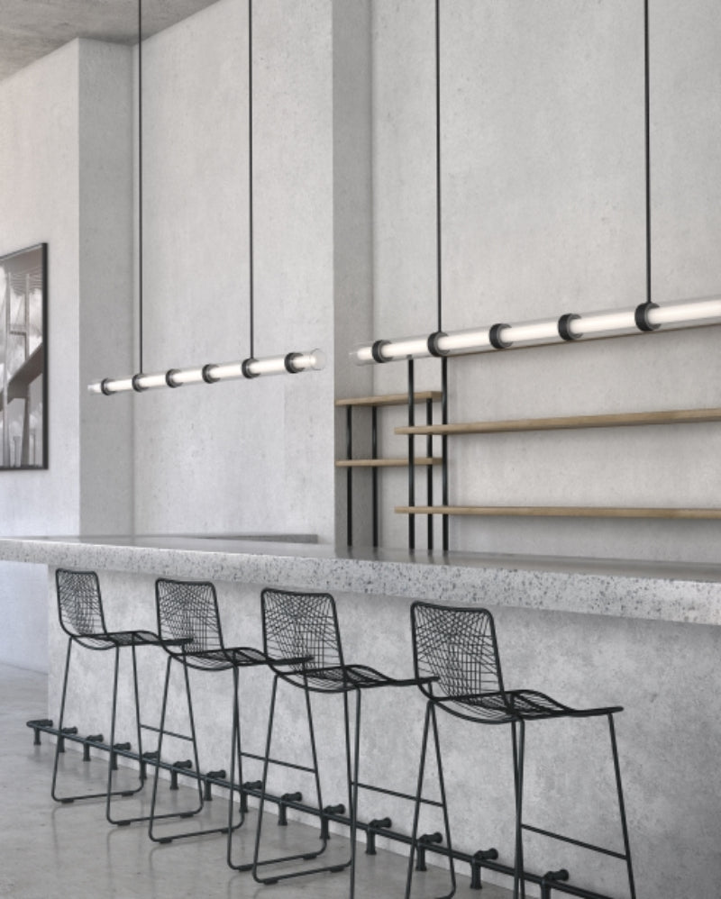 Visual Comfort 700LSWIT7 Wit 84" LED Linear Suspension, 7-Glass