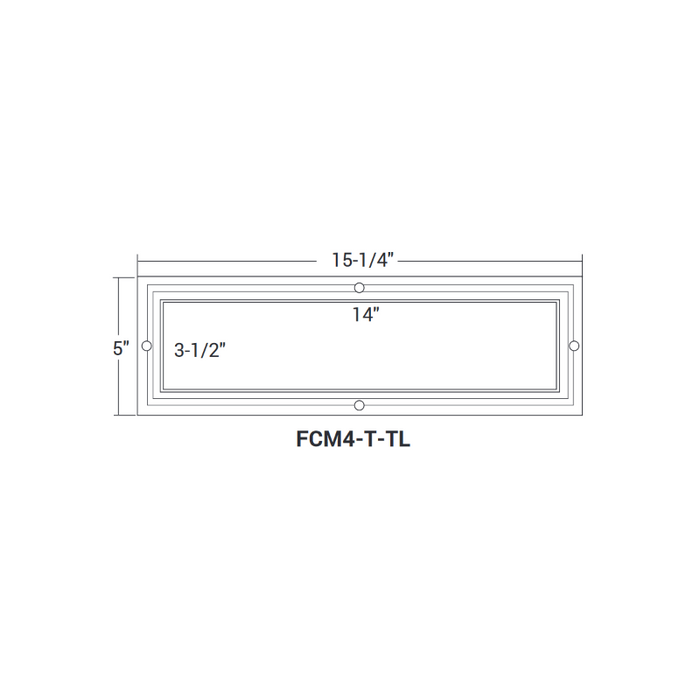 Elite FCM4-T-TL 4 Head Trimless Recessed Mini Multiple Combo LED Downlight Trim