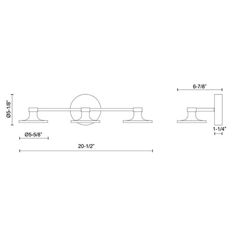 Alora Mood VL418021 Issa 3-lt 21" LED Wall Sconce