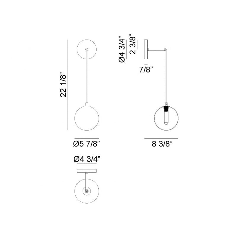 Matteo W81001 Magma 1-lt 22" Tall LED Wall Sconce