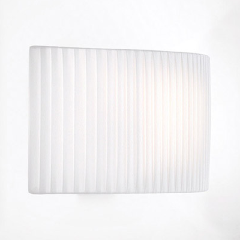Bover Wall Street 45 1-lt 18" Wall Sconce-White Translucent Ribbon