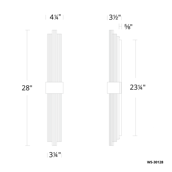 Modern Forms WS-30128 Luzerne 1-lt 28" LED Vanity