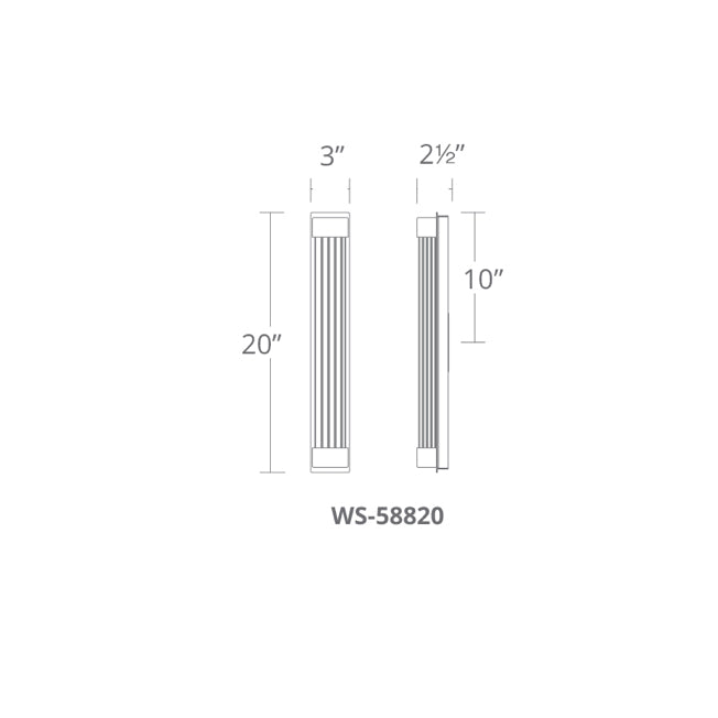 Modern Forms WS-58820 Tower 1-lt 20" Tall LED Wall Sconce