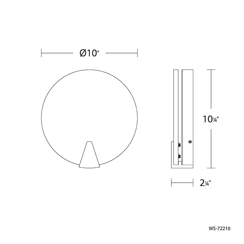 Modern Forms WS-72210 Ophelia 1-lt 10" Tall  LED Wall Sconce