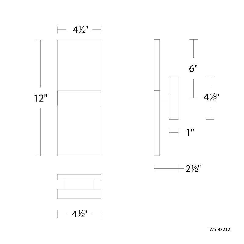 dweLED WS-83212 Roland 2-lt 12" Tall LED Wall Sconce