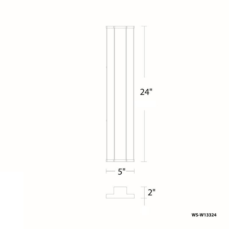 dweLED WS-W13324 Revels 1-lt 24" Tall LED Outdoor Wall Sconce