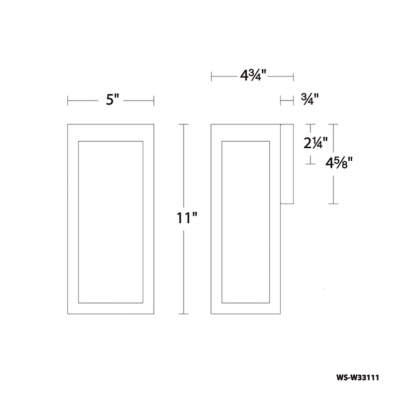 dweLED WS-W33111 Hawthorne 11" Tall LED Outdoor Wall Sconce
