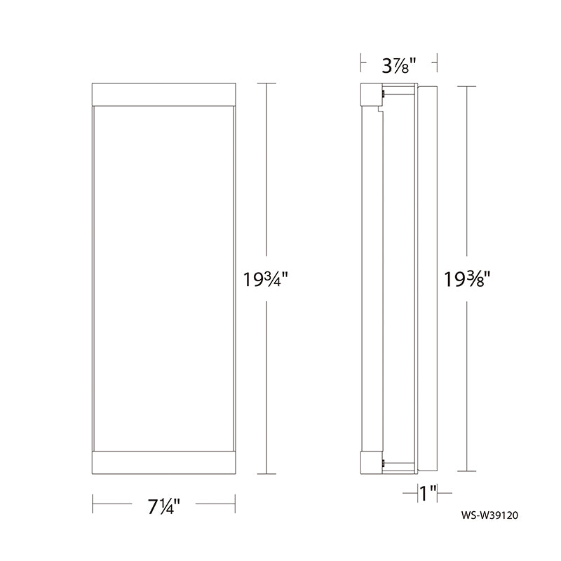 dweLED WS-W39120 Fusion 20" Tall LED Outdoor Wall Sconce