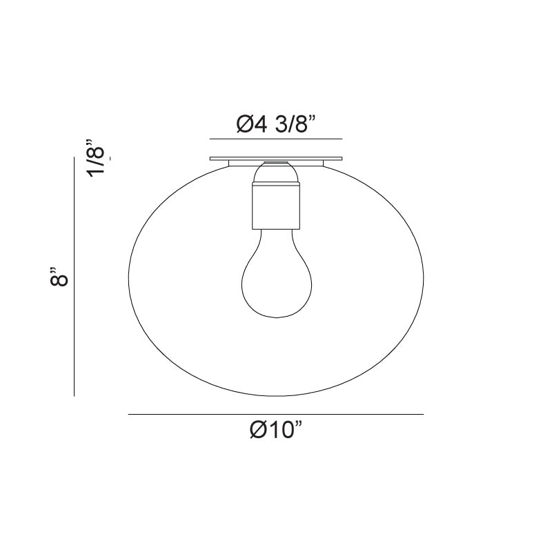Matteo WX12121 Mayu 1-lt 10" Flush Mount
