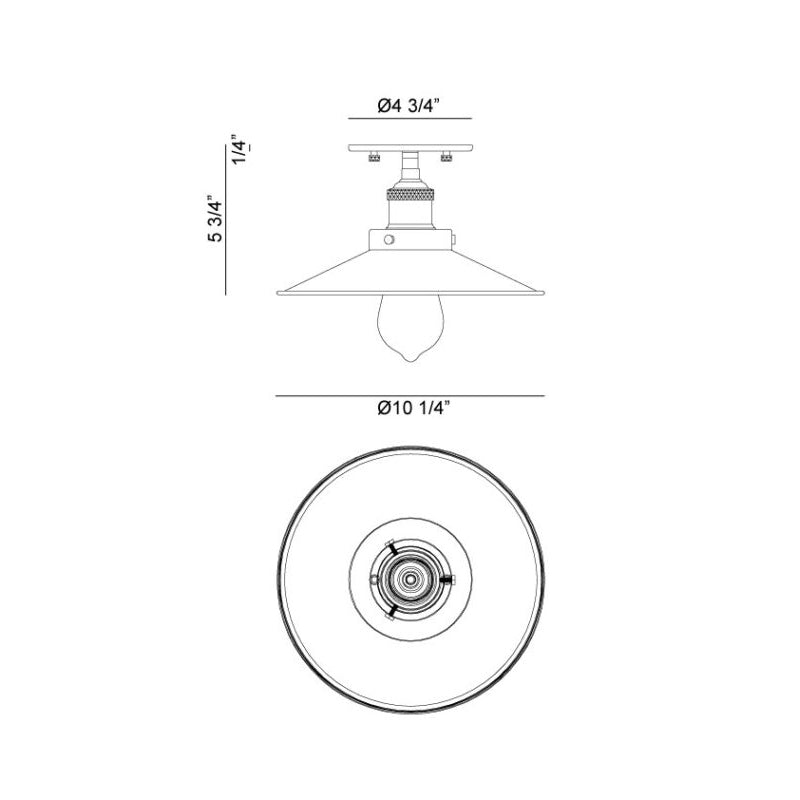 Matteo X46111 Bulstrode's Workshop 1-lt 10" Semi Flush