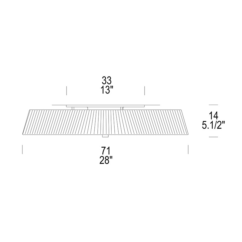 Leucos Lilith PL70 6-lt 28" Ceiling Light