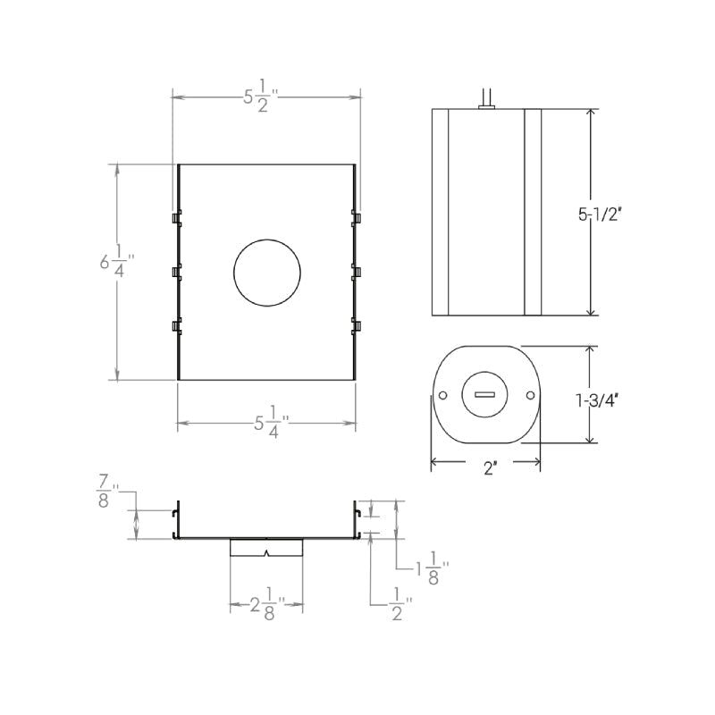 Elite A1R-LED 1" LED Round New Construction Non-IC Housing - 800 Lumen, 120V