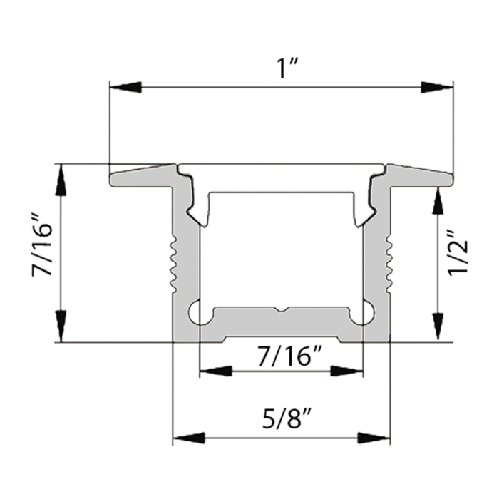 Core ALP60R Designer Recessed Mount LED Profile- 48 Inches