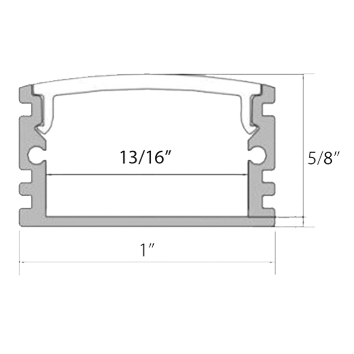 Core ALU-DS100 Surface Mount Designer Aluminum Profile - 78 inches
