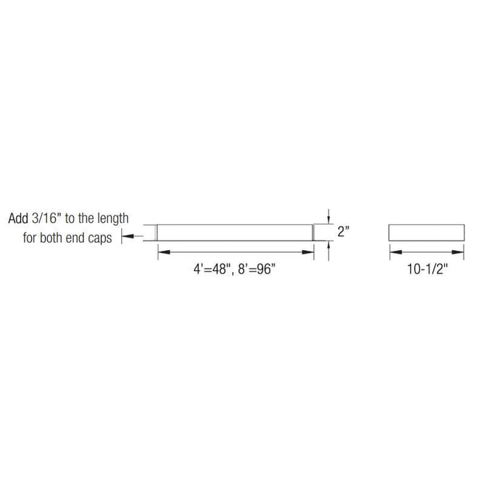 Oracle ASI5-LED 8-ft Suspended Linear Direct/Indirect, 12000lm